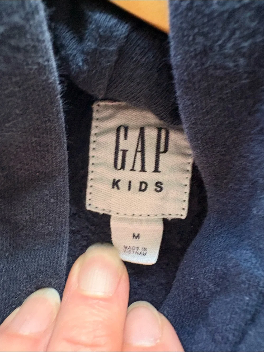 GAP Kids Navy Zip-Up Hoodie with Stars & Stripes, USA Flag Logo Gap Size Medium